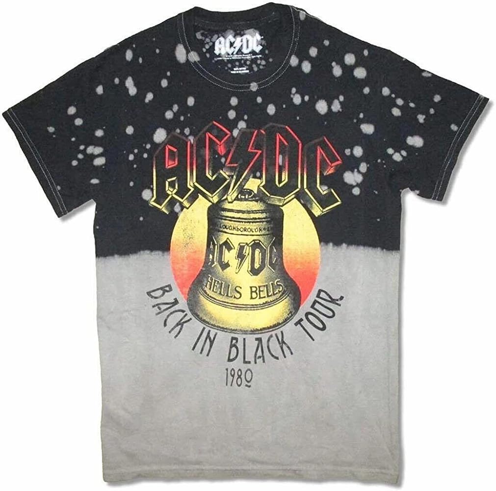 Amazon.com: AC/DC Hells Bells Classic Rock Band Acid Washed
